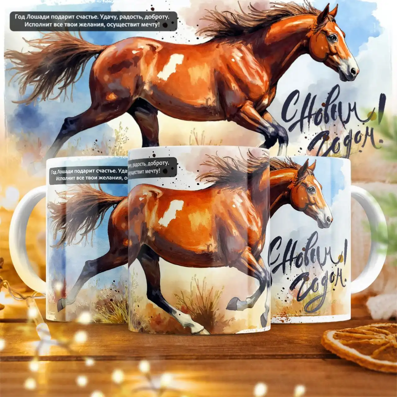 Новогодние подарки и сувенирная продукция с печатью