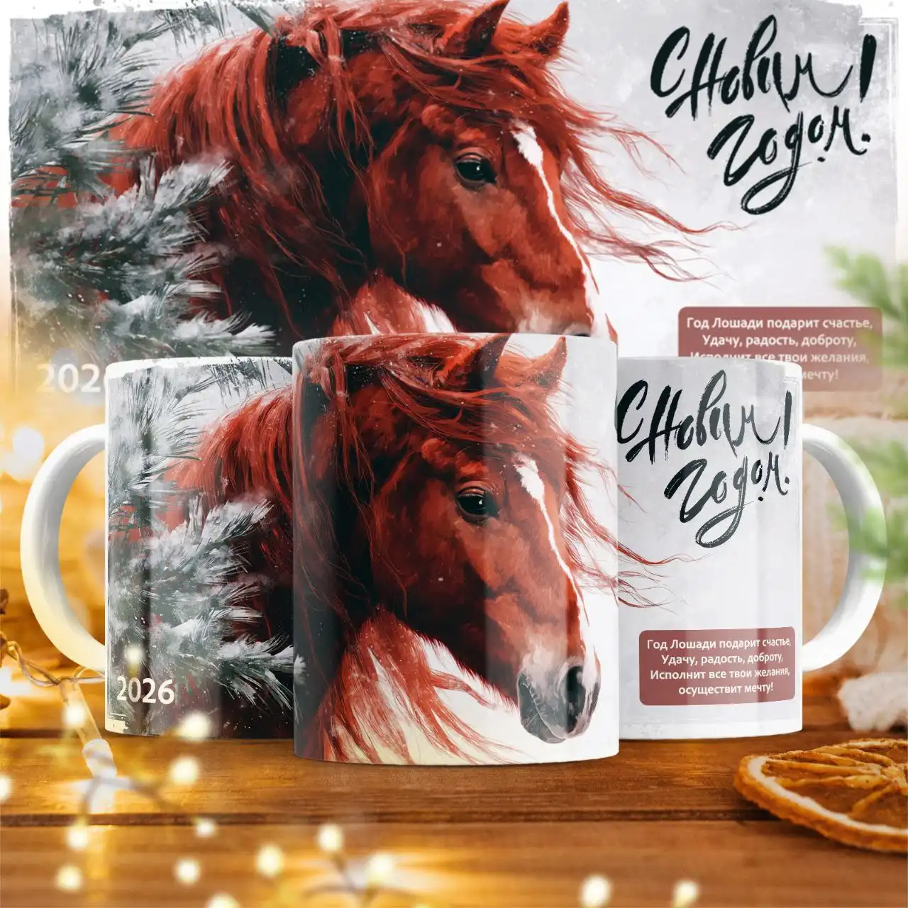 Новогодние подарки и сувенирная продукция с печатью