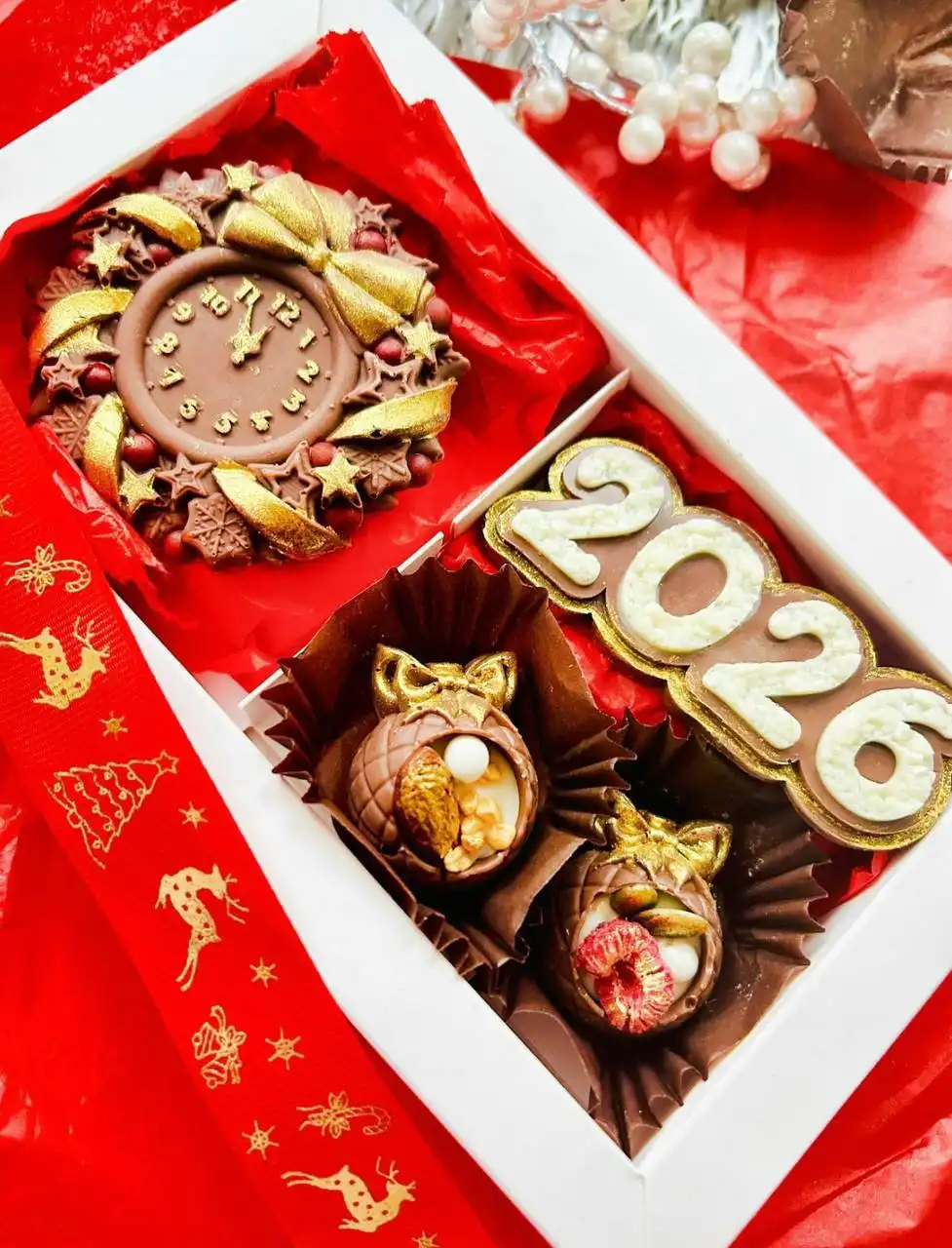 Боксы из бельгийского шоколада к Новому 2026 году