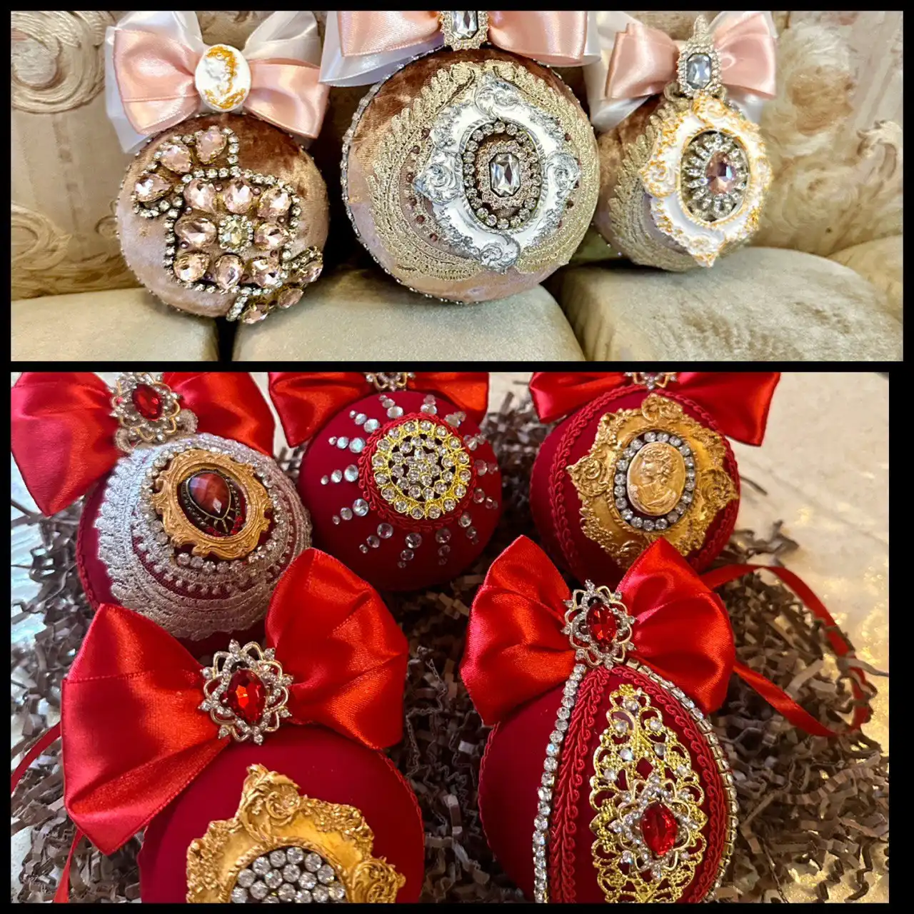 Елочные игрушки ручной работы в единственном экземпляре