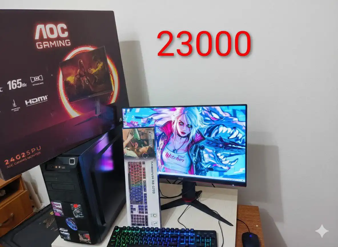 Продам игровой компьютер с монитором AOC 24 - Компьютеры и комплектующие (Электроника) в Самара