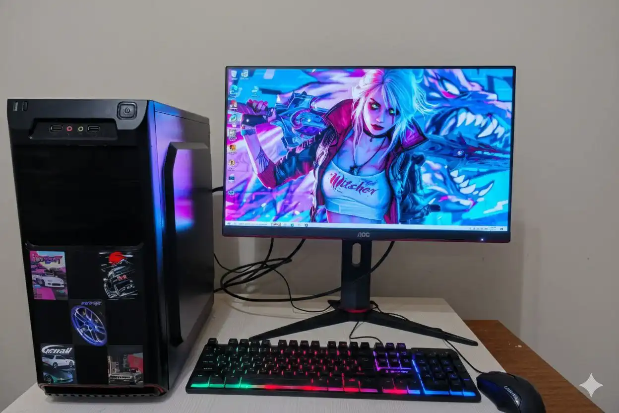 Продам игровой компьютер с монитором AOC 24 - Компьютеры и комплектующие (Электроника) в Самара
