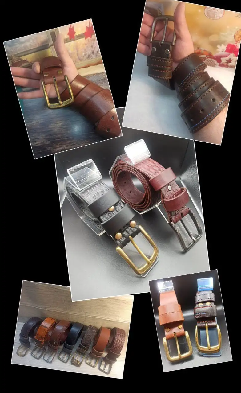 Кожаный ремень ручной работы на 23 февраля - Барахолка в Самара