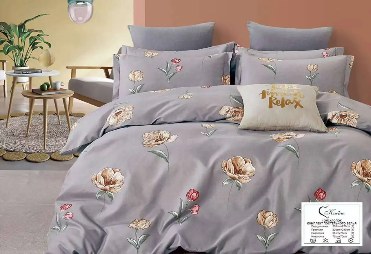 Комплект постельного белья евро размер с подарочной сумкой - Постельное белье (Для дома и дачи) в Самара