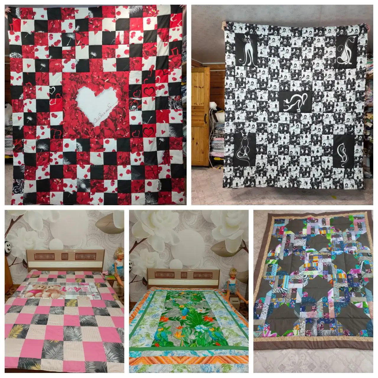 Лоскутные одеяла ручной работы в наличии - Текстиль для дома (Одежда) в Самара