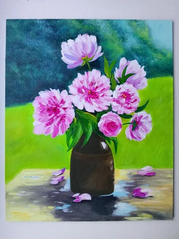 Картина Пионы на холсте - Семена и растения в Самара