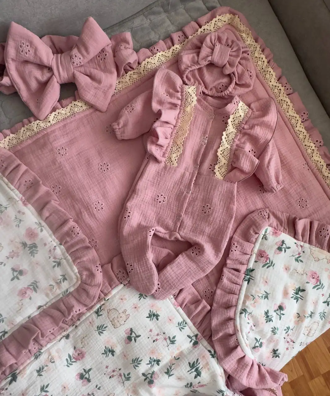 Новый комплект муслиновый на выписку размер 56 - Одежда для новорожденных (Товары для детей) в Самара