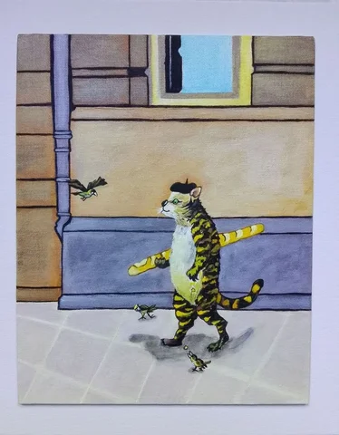 Картина Кот с батоном - Картины в Самара