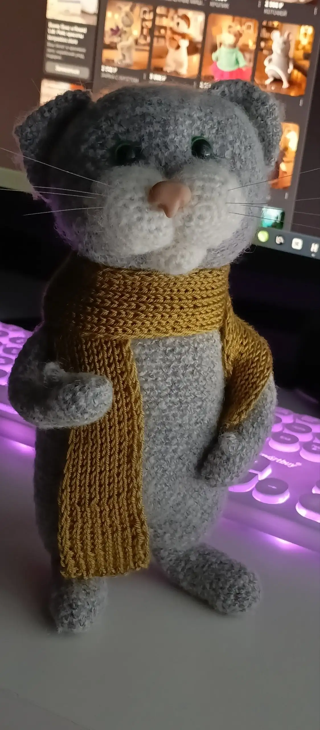 Вязаная игрушка Котофей 21 см - Рукоделие (Хобби и отдых) в Самара
