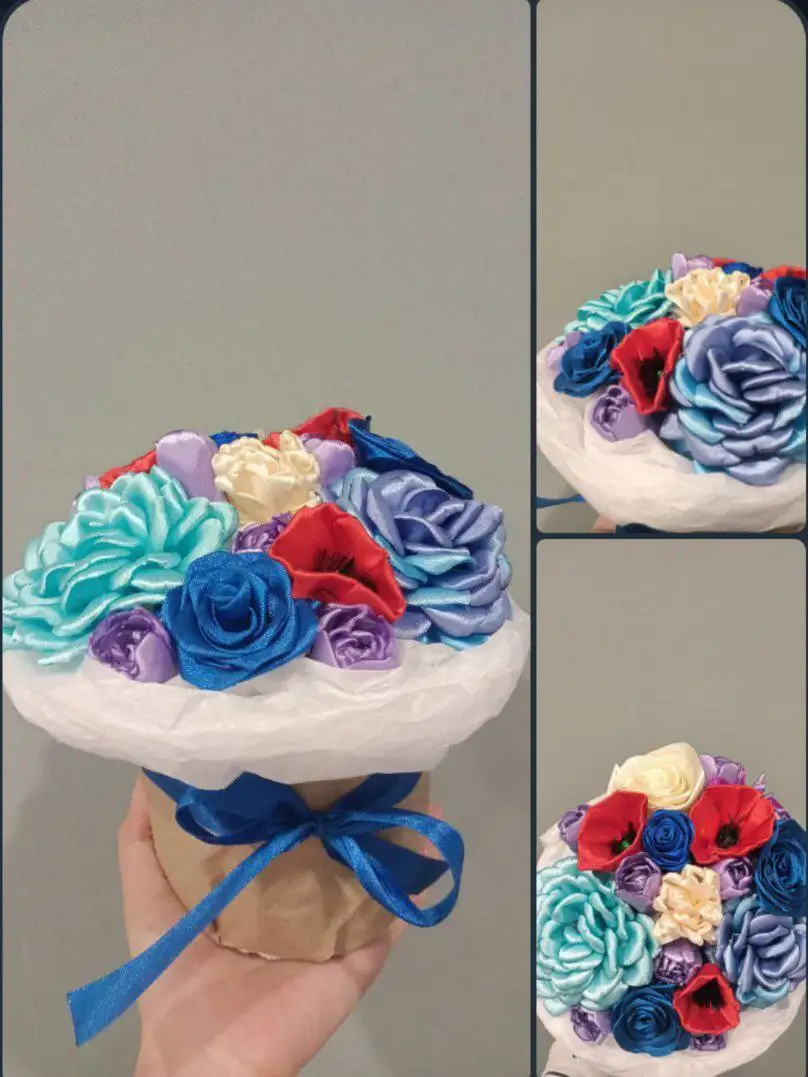 Букеты из атласных лент в наличии - Рукоделие (Хобби и отдых) в Оренбург