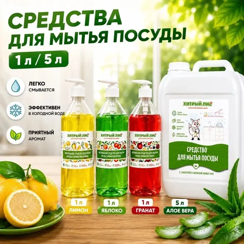 Средство для мытья посуды «Фруктовый взрыв» от «Хитрого Лиса» - Одежда в Оренбург