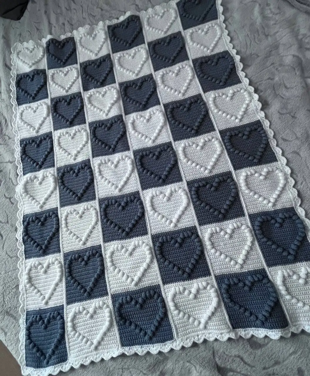 Вязаный плед ручной работы 85x110 см - Барахолка в Кондратово