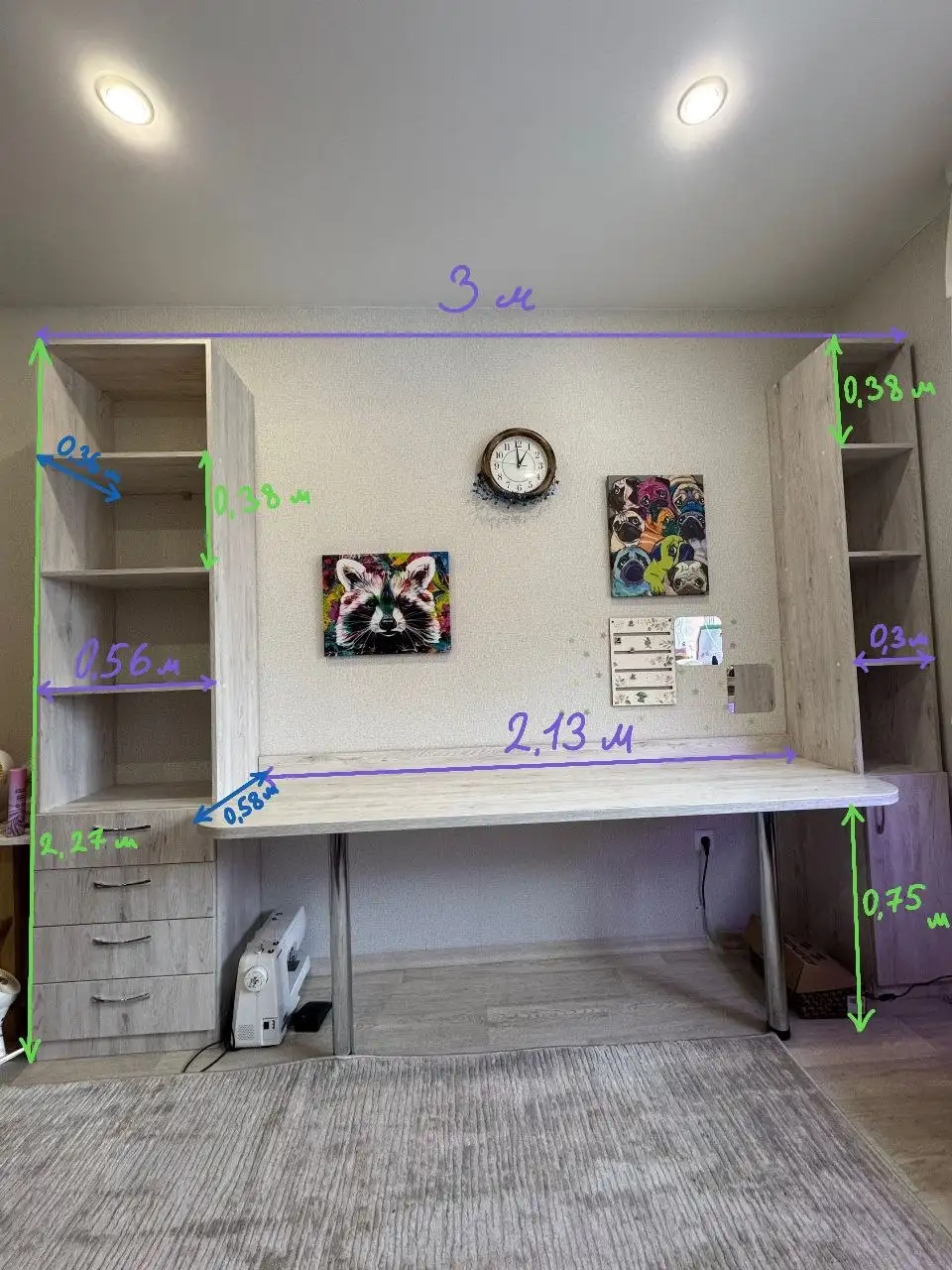 Продажа письменного стола с полками из ЛДСП - Мебель (Для дома и дачи) в Кондратово