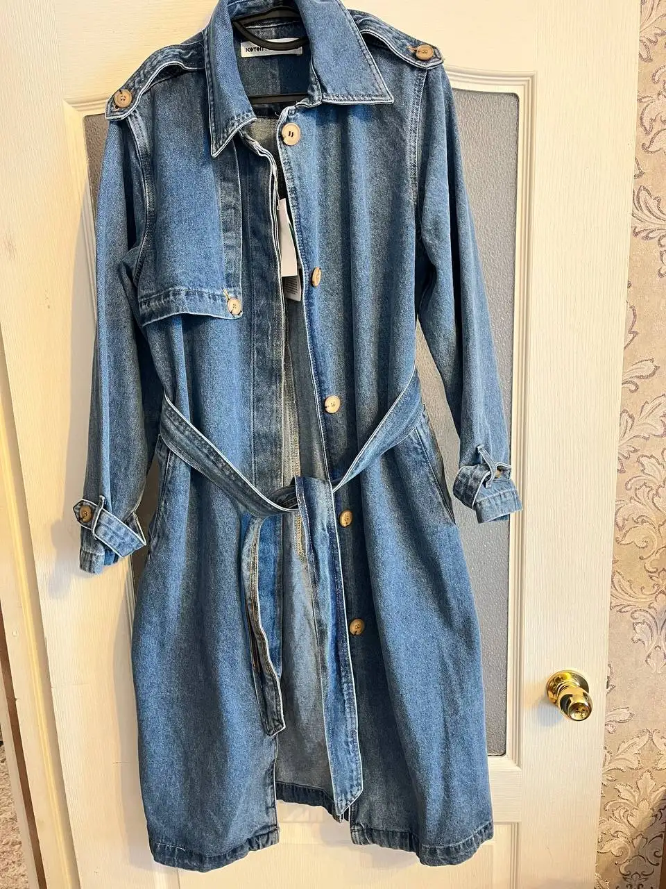Джинсовый плащ размер 52 - Плащи (Одежда) в Кондратово