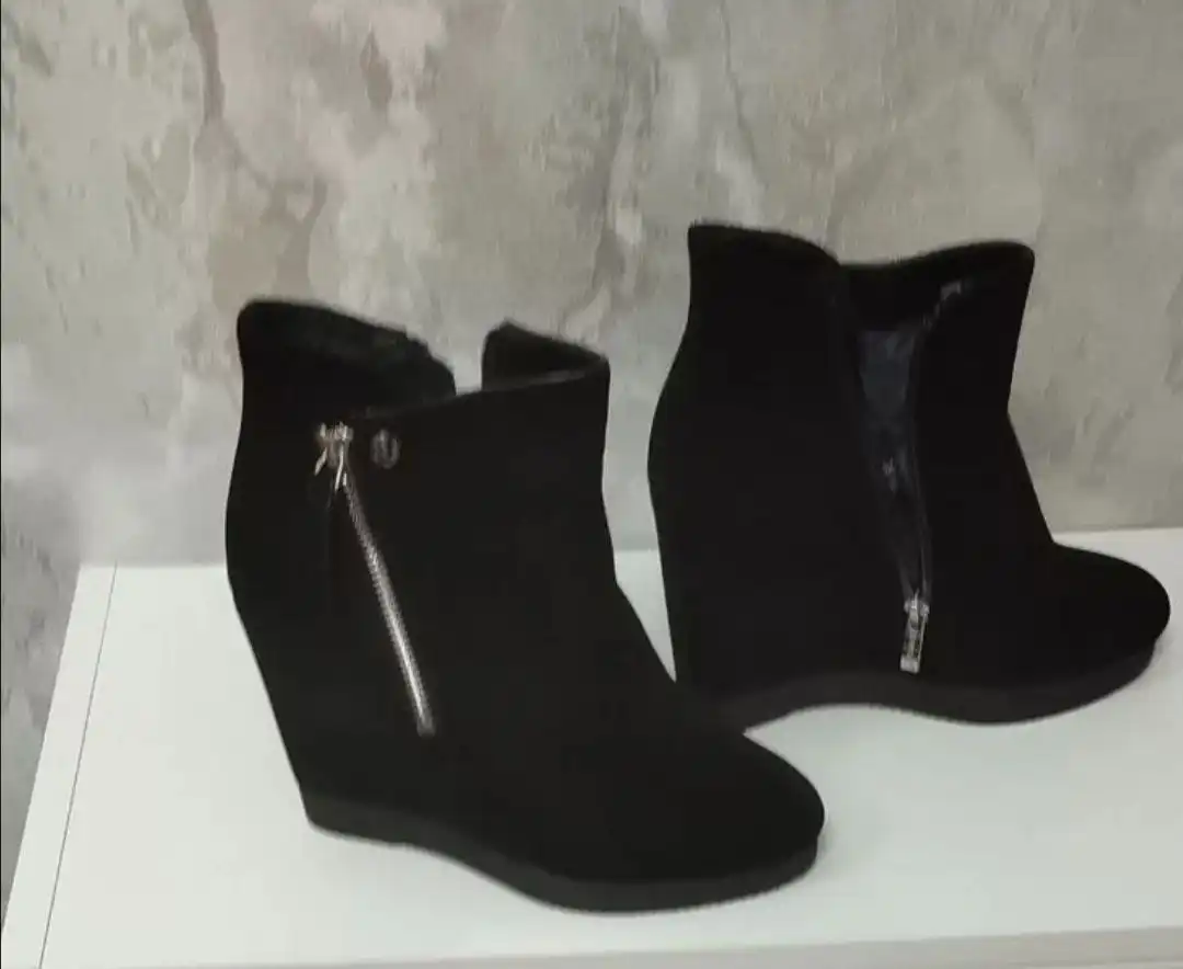 Ботинки зимние натуральная замша и мех