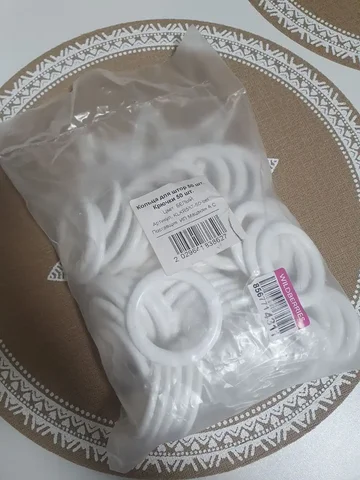 Кольца для штор с крючками 50 шт. Невскрытый пакет - Для дома и дачи в Кондратово