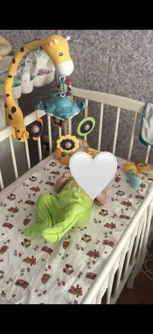 Продам детскую кроватку Икеа с матрасом и постельным бельем - Мебель для детей в Кондратово