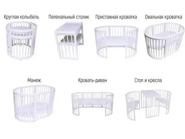 Детская кроватка 8в1 с двумя матрасами - Товары для детей в Кондратово