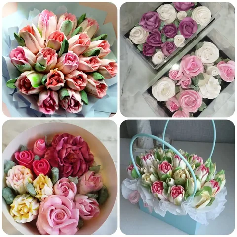 Необычные зефирные цветы на ягодно-фруктовом пюре - Мебель на заказ в Саратов