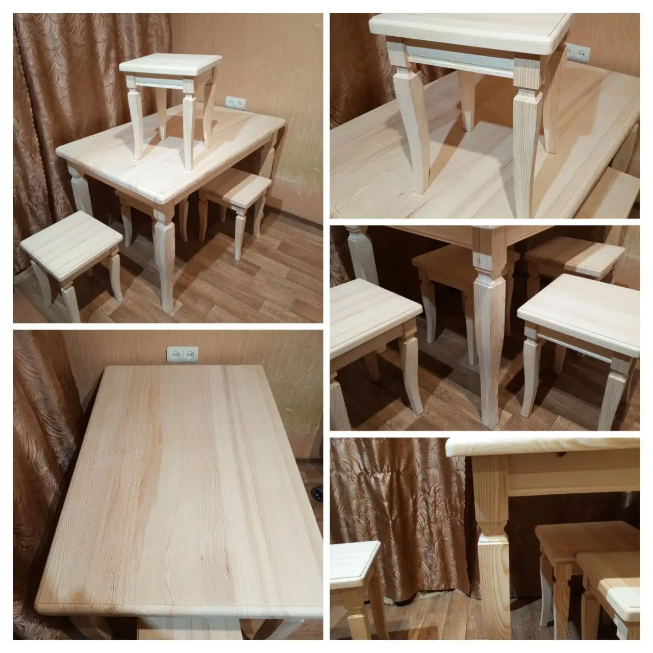 Стол с табуретами из сосны - Мебель (Для дома и дачи) в Саратов