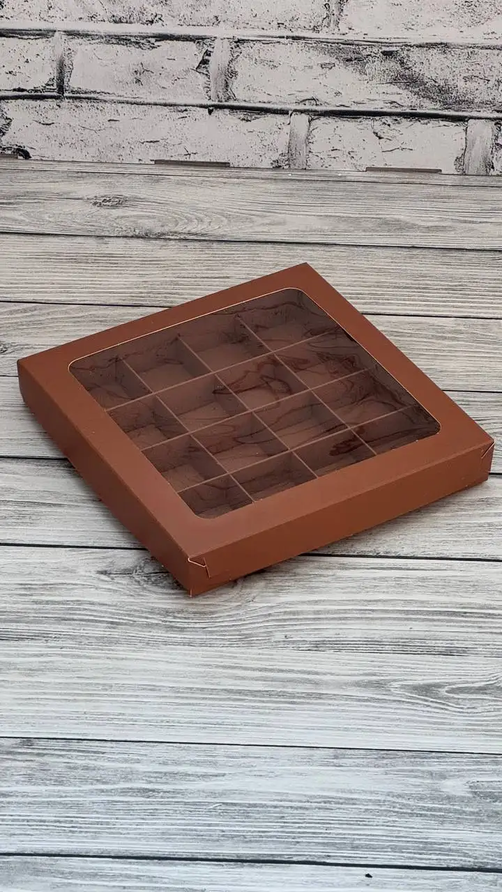 Коробка на 16 конфет Мокко - Упаковка (Барахолка) в Саратов