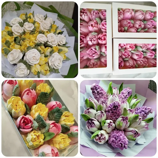 Необычные зефирные цветы на ягодно-фруктовом пюре - Швейная техника в Энгельс