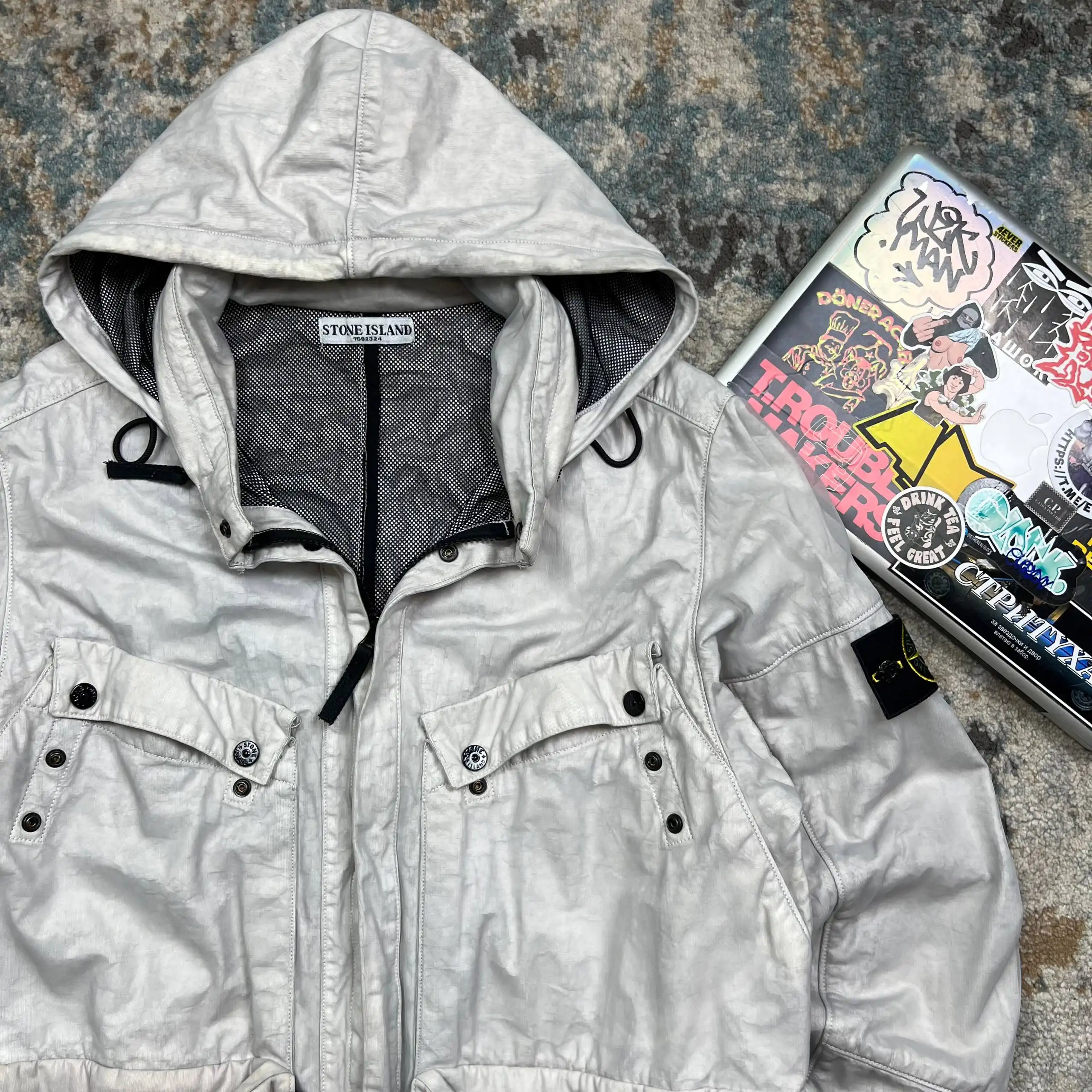 Куртка Stone Island 2009 White Tyveck Multi Pocket (Оригинал) - Верхняя одежда (Одежда) в Астрахань