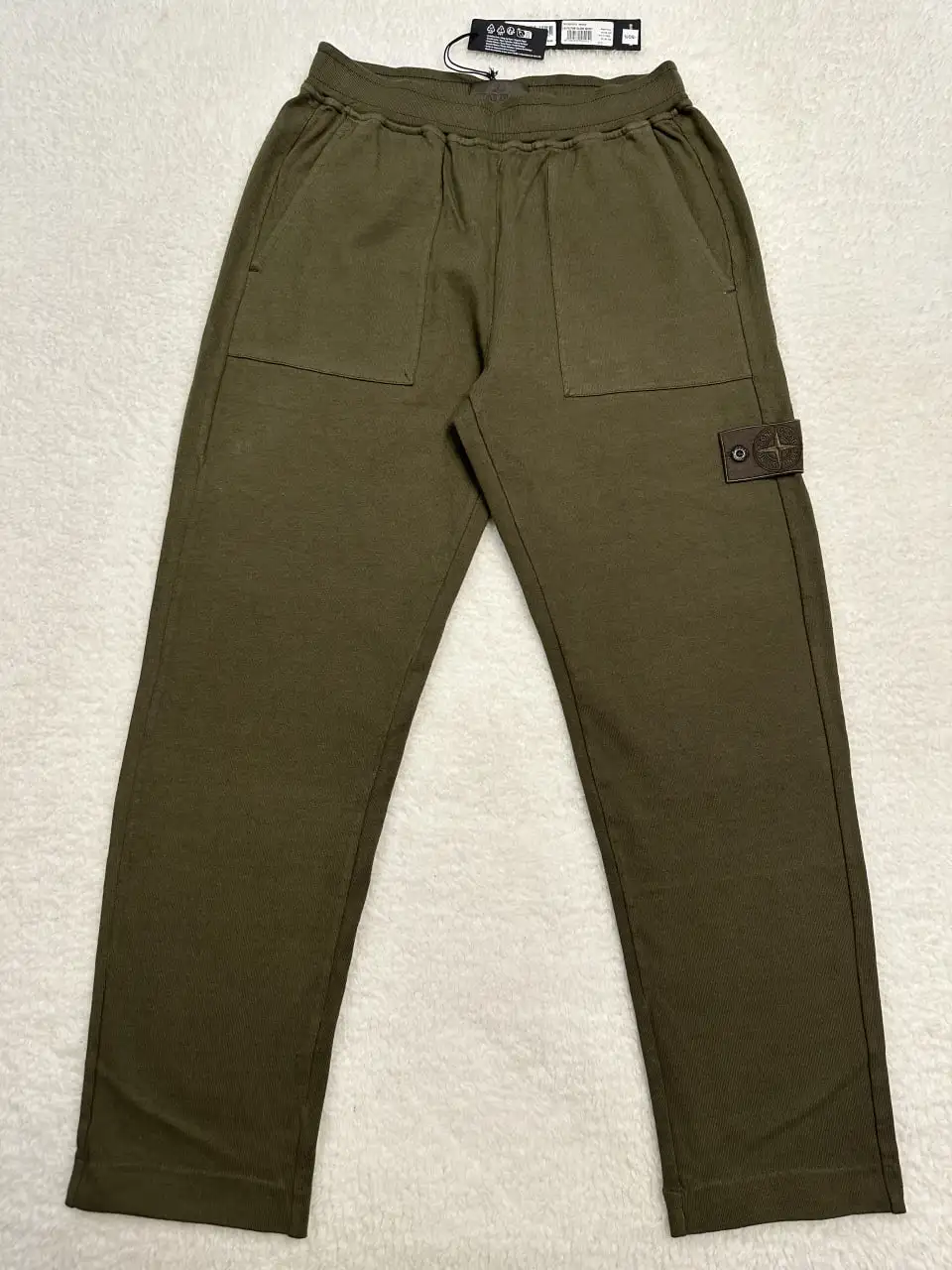 Брюки Stone Island Ghost Piece Garment Dyed Felpa Pantalone Sweat Trousers Olive - Одежда в Астрахань