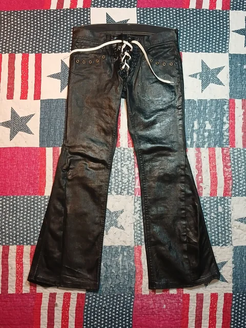 Waxed Custom Lace-up Jeans - Сумки в Астрахань