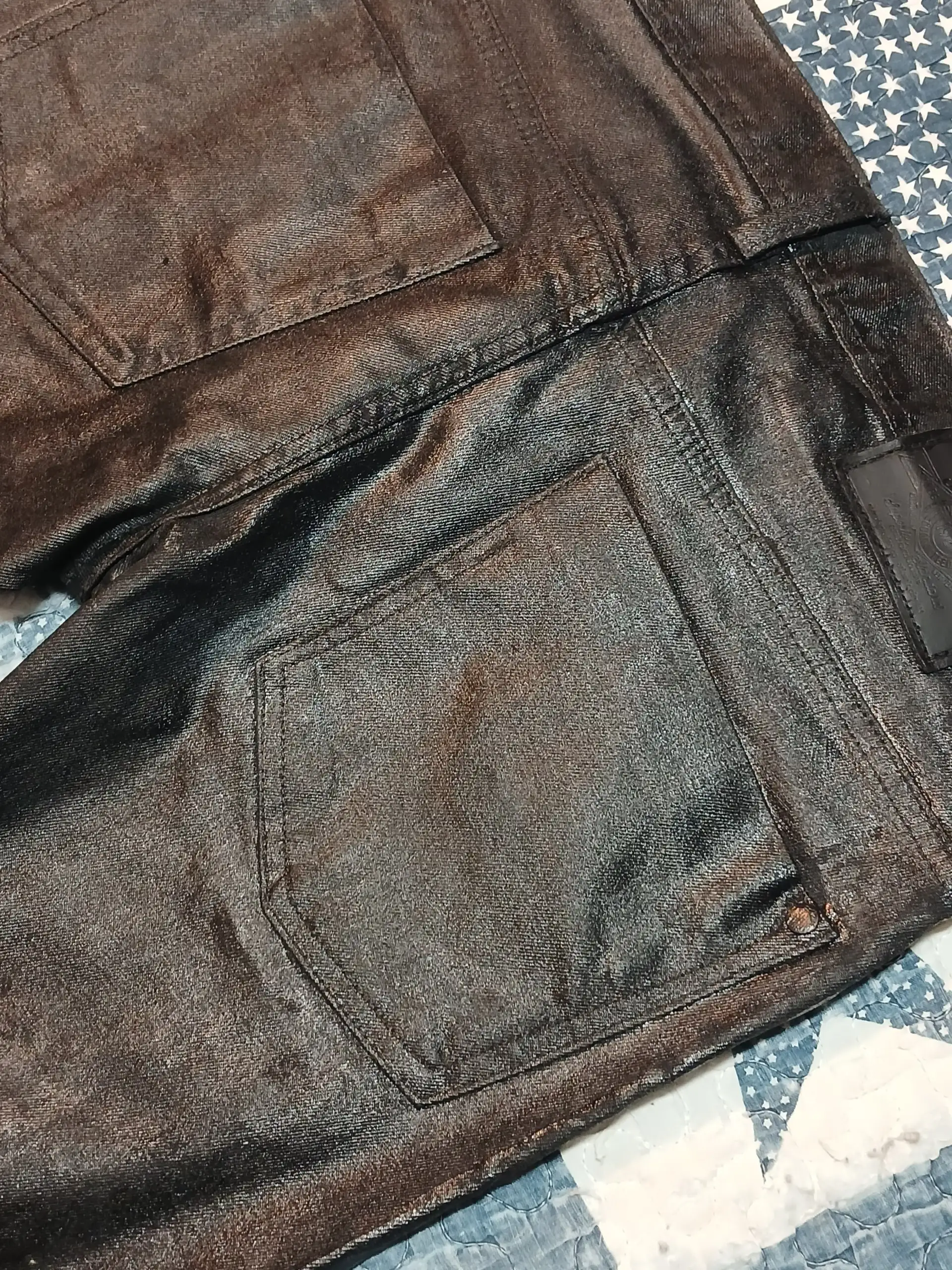 Waxed Custom Lace-up Jeans - Джинсы (Одежда) в Астрахань