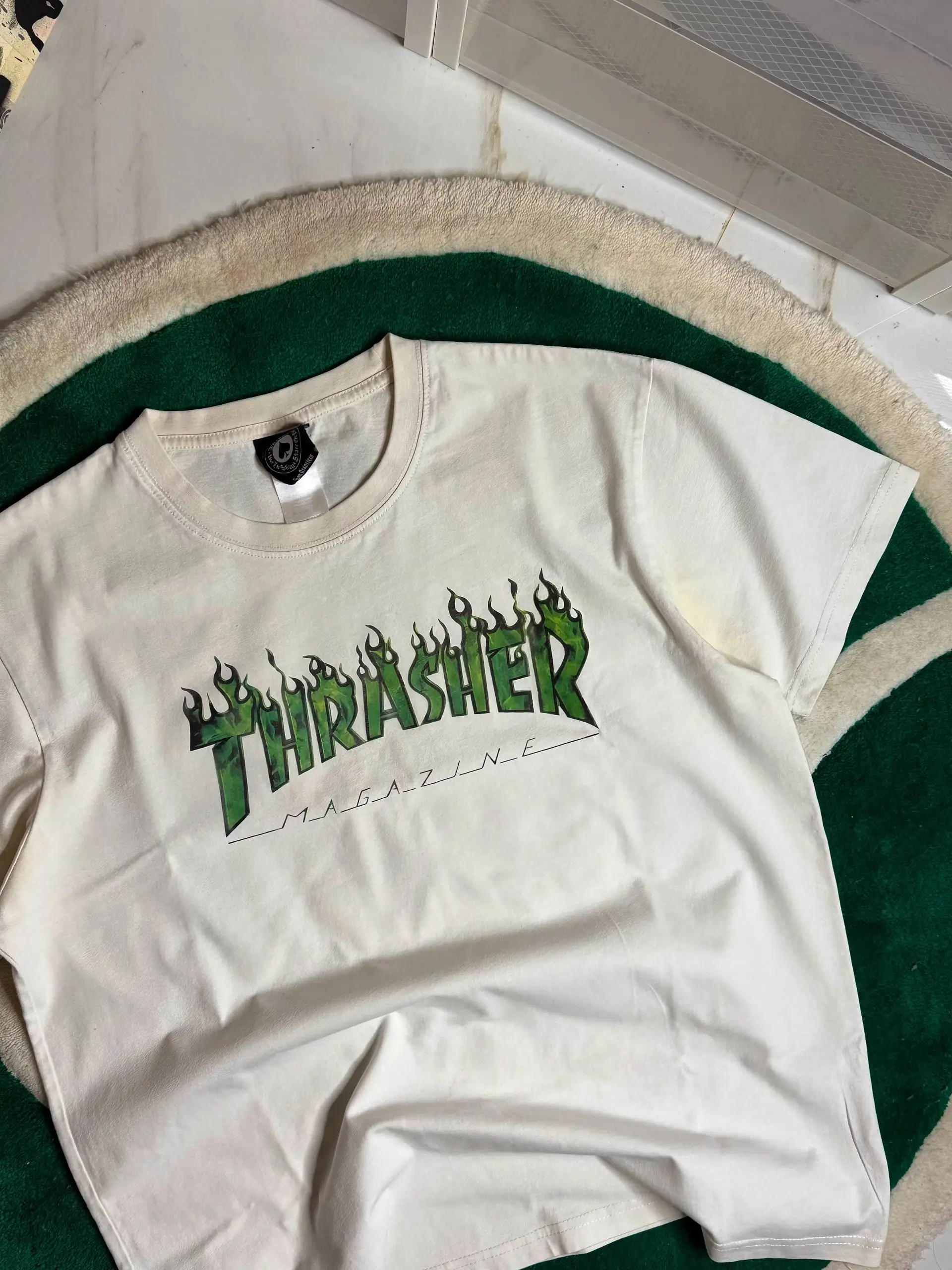 Футболка Thrasher белая размер M (48) - Футболки (Одежда) в Астрахань