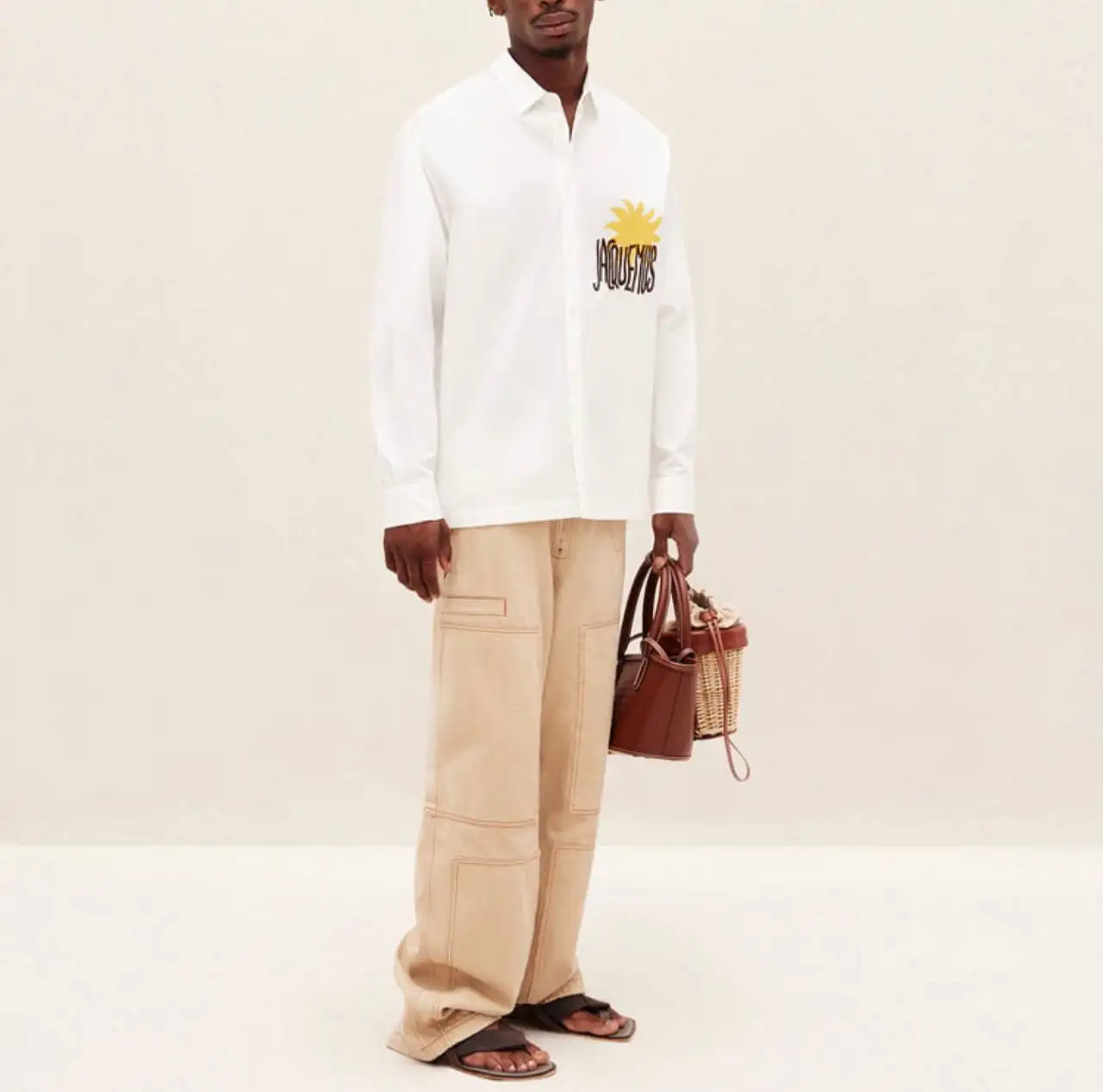 JACQUEMUS LOGO WHITE BUTTON-UP - Одежда в Астрахань