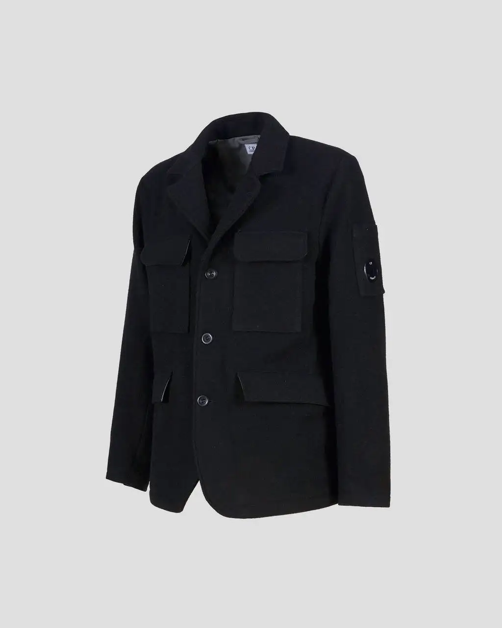 Шерстяное пальто C.P. Company черного цвета - Верхняя одежда (Одежда) в Астрахань