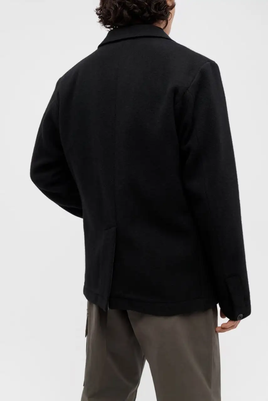 Шерстяное пальто C.P. Company черного цвета - Верхняя одежда (Одежда) в Астрахань