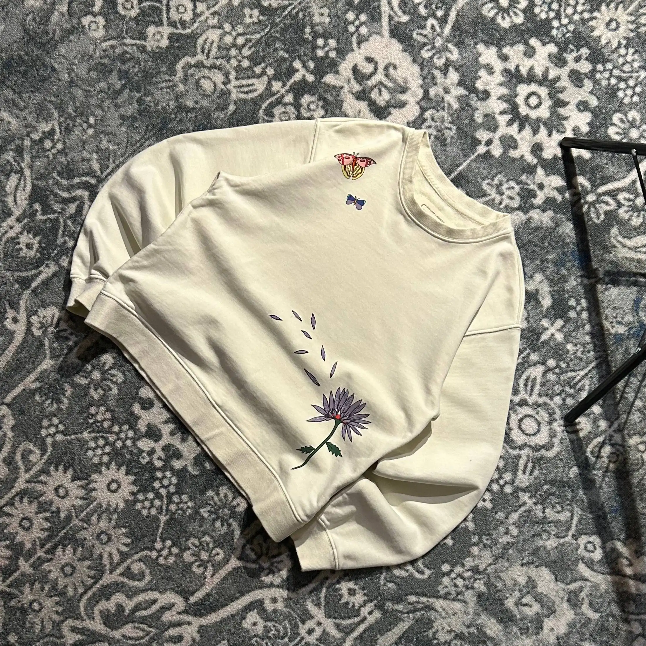 Свитшот Coach молочного цвета с редким дизайном - Свитшоты (Одежда) в Астрахань