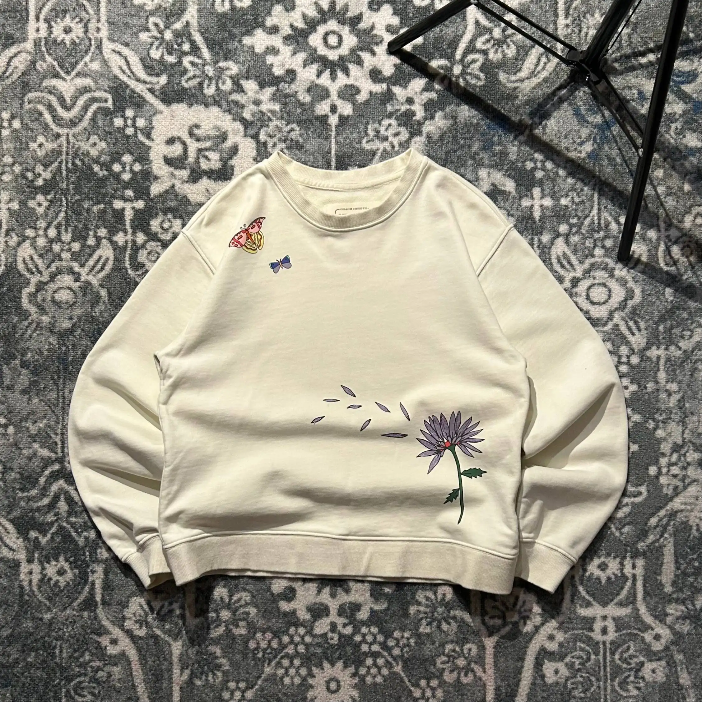 Свитшот Coach молочного цвета с редким дизайном - Свитшоты (Одежда) в Астрахань