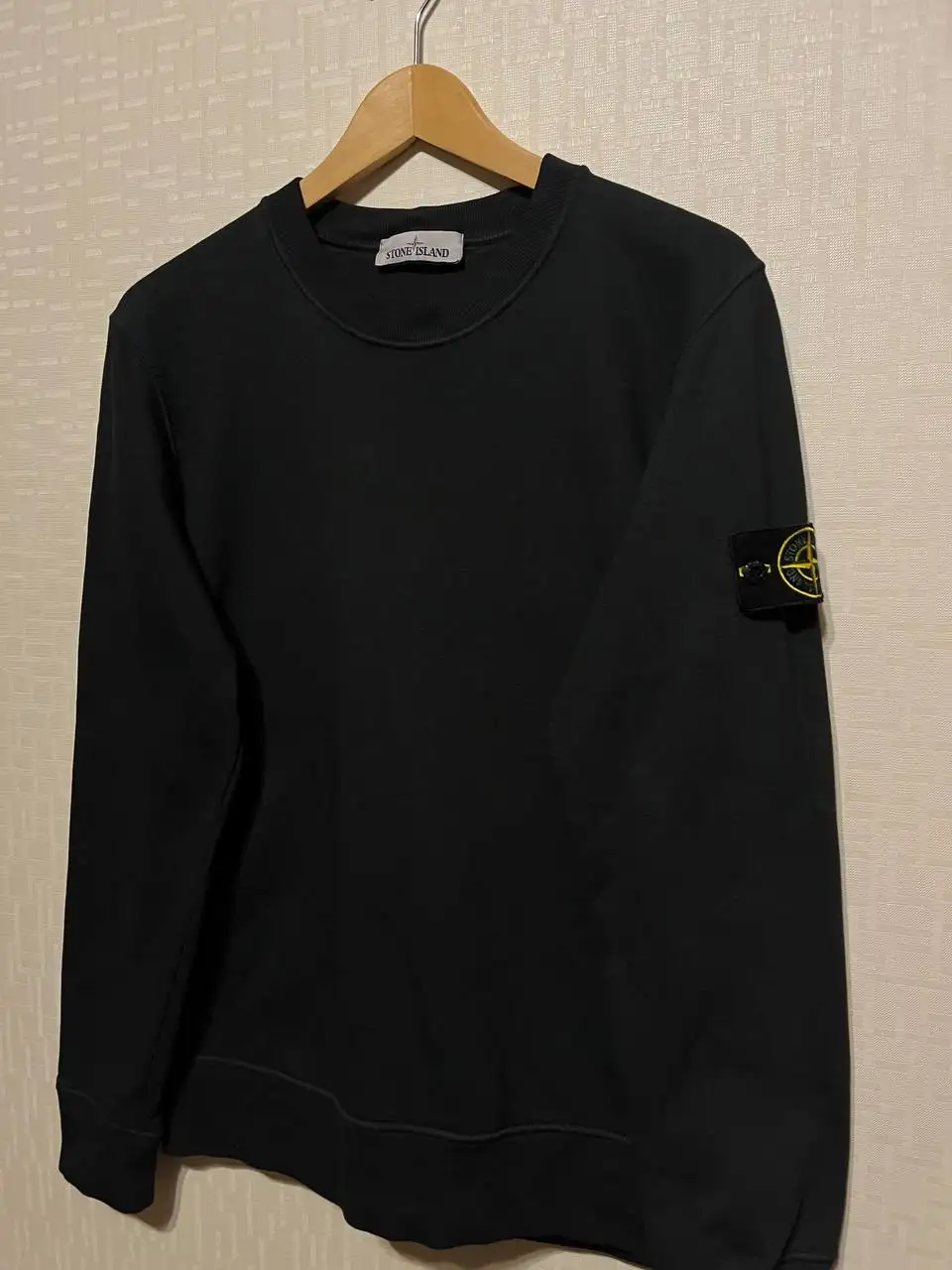 Stone Island Garment Dyed Black Sweatshirt - Верхняя одежда (Одежда) в Астрахань