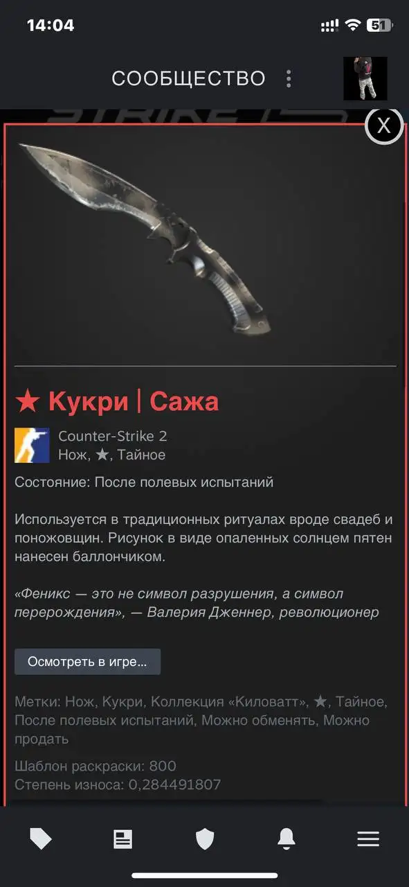 Продам аккаунт Steam с КС и ножом - Хобби и отдых в Астрахань