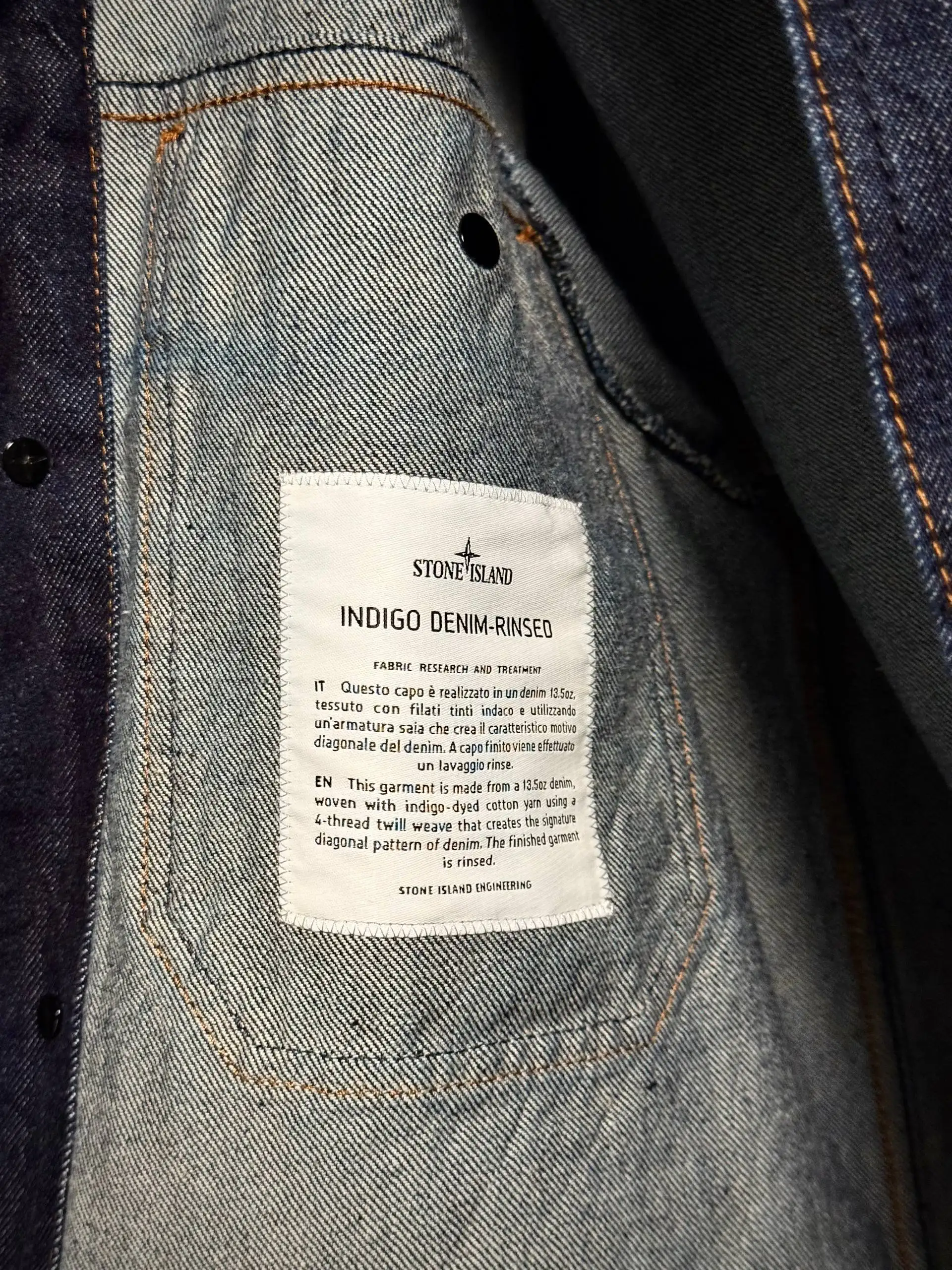 Stone Island Indigo Denim-Rinsed Jacket - Куртки (Одежда) в Астрахань