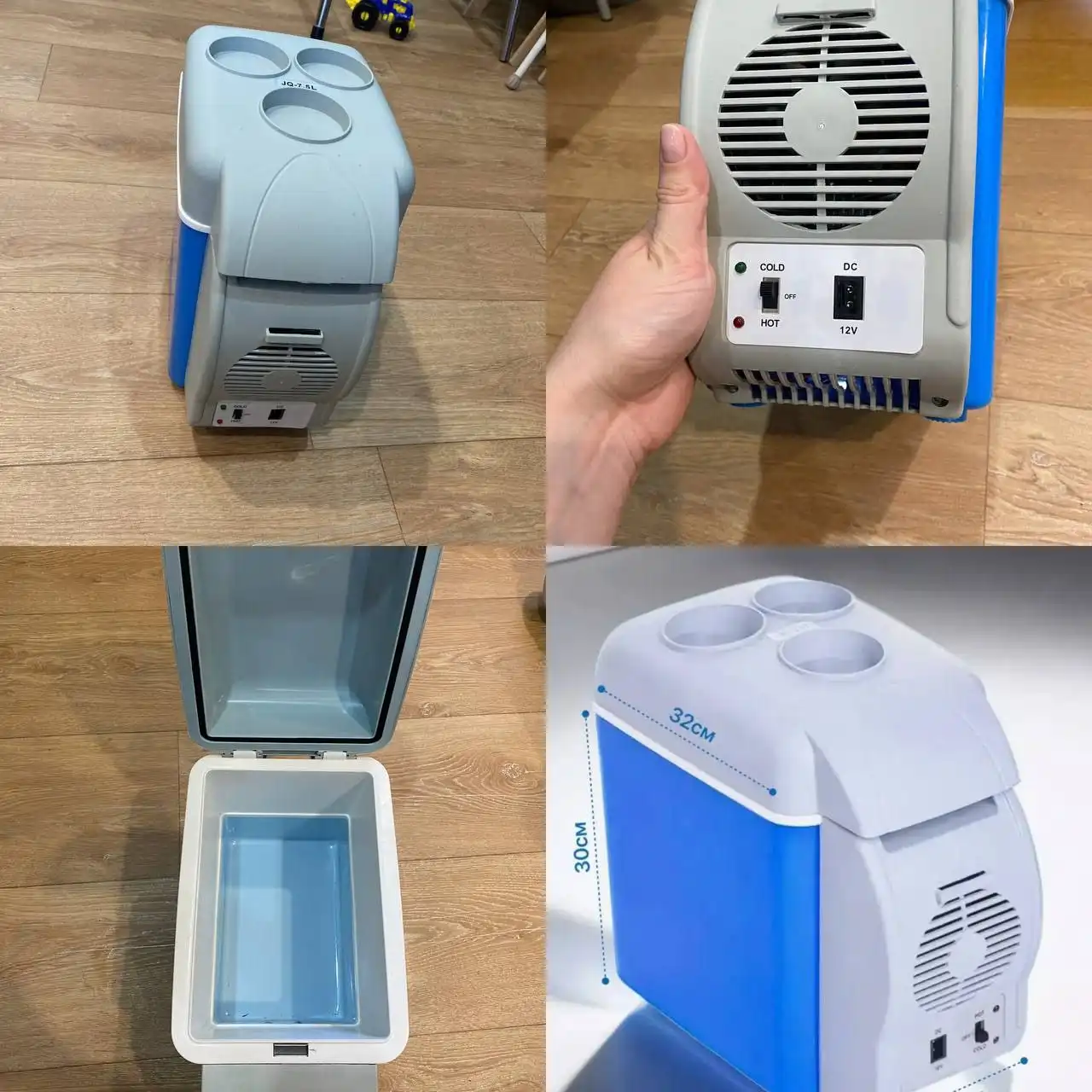 Автохолодильник JQ-7.5L автомобильный 7.5 л охлаждение 12V, нагрев