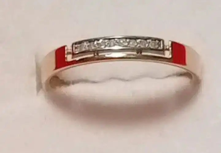 Золотое кольцо с бриллиантами 8 шт