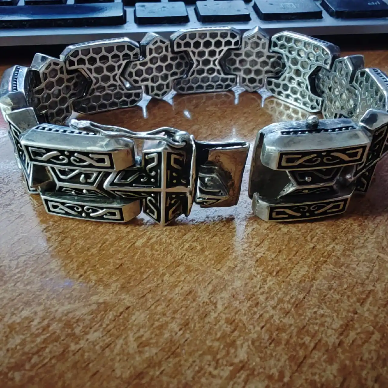 Шикарный серебряный браслет 925 пробы