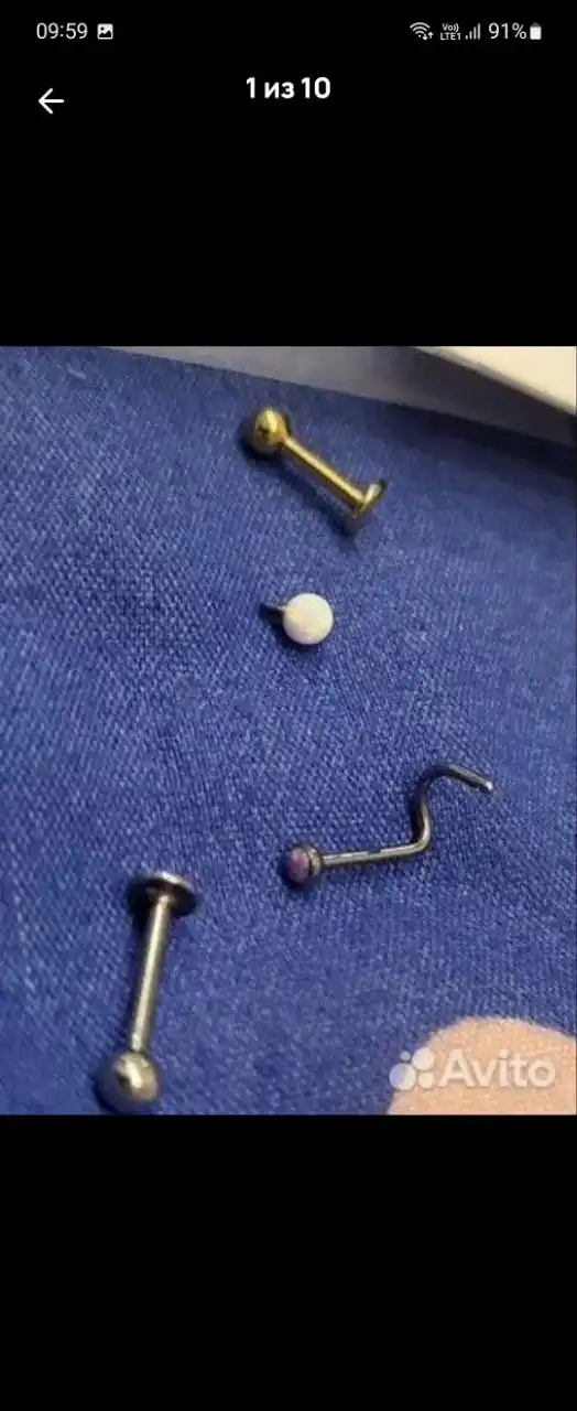 Накрутки для пирсинга носа