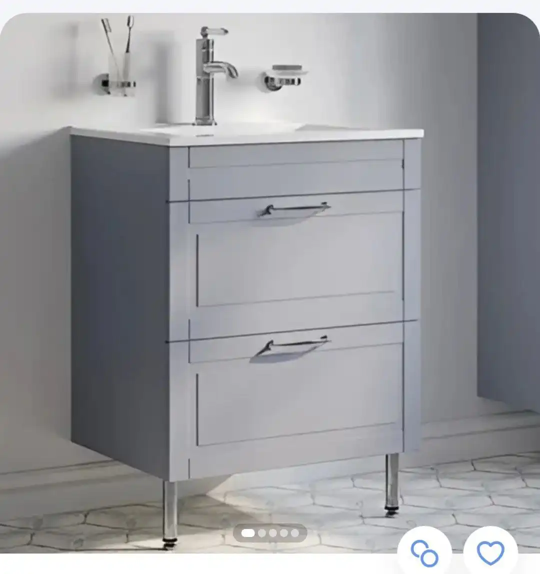 Тумба для ванной серого цвета с ящиками - Мебель для ванной (Для дома и дачи) в Толмачево