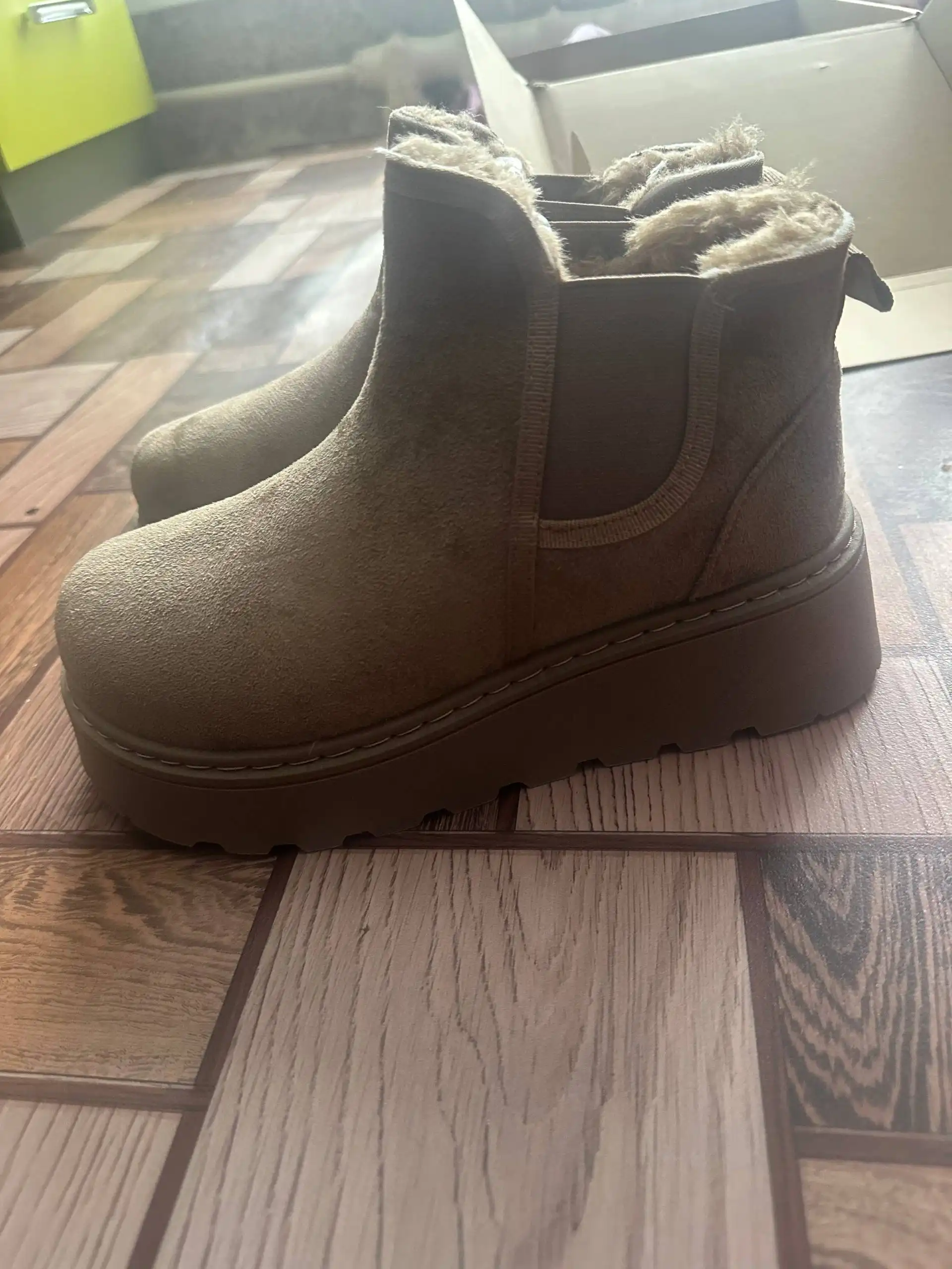 Женские зимние угги 39 размер, замшевые с мехом