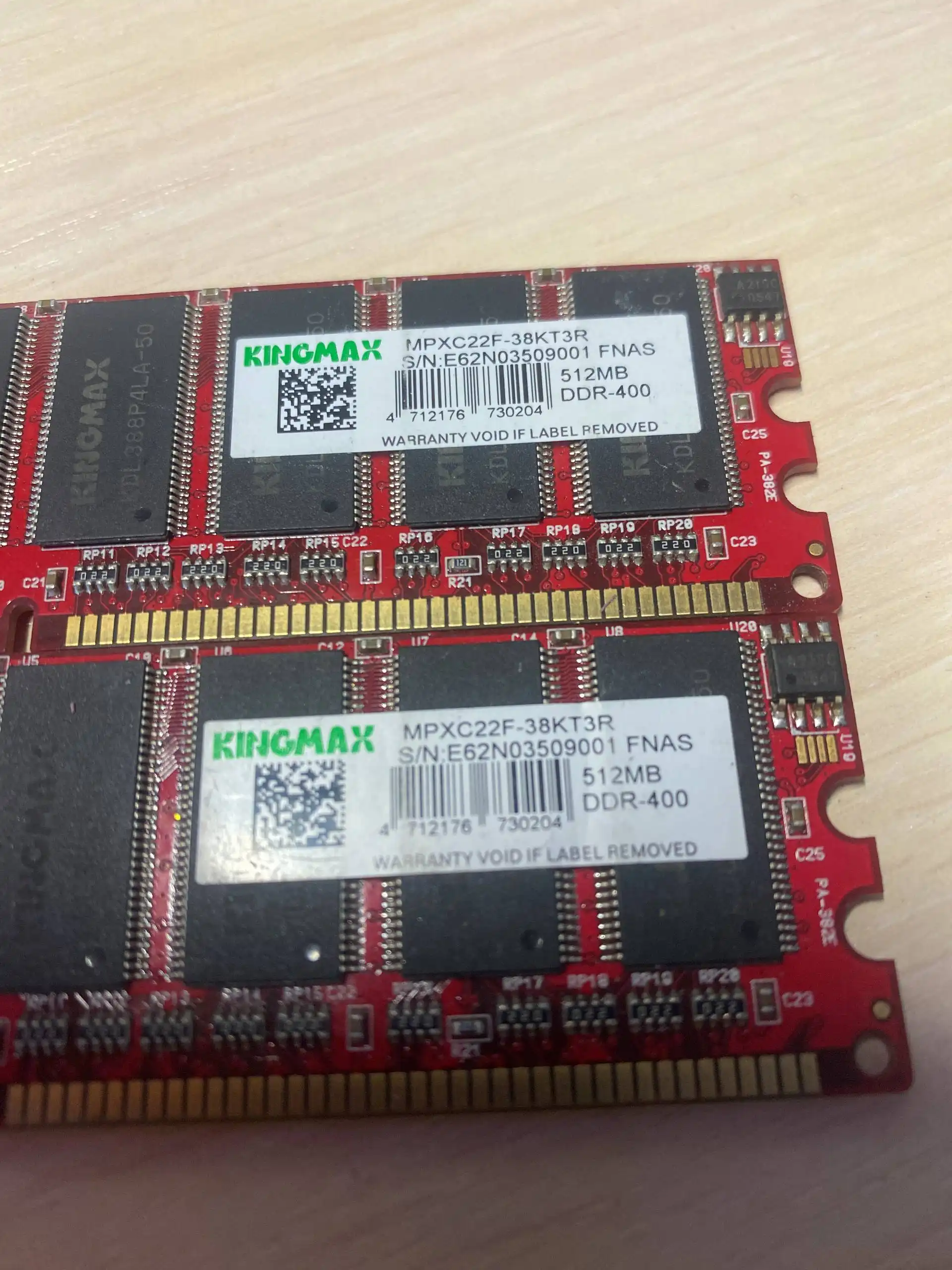 Продам 2 плашки оперативной памяти DDR1 512MB - Компьютерные комплектующие (Электроника) в Оренбург