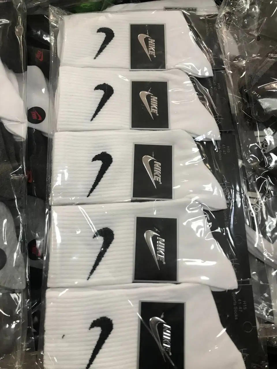 Белые носки Nike — комплект 10 пар | Высокие | Размеры 41-47 Хлопок | Турция - Носки (Одежда) в Оренбург