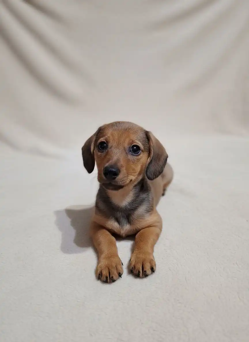 Щенок метиса таксы ищет семью