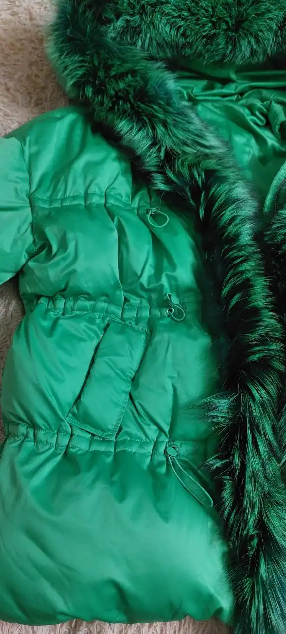 Куртка оверсайз с натуральным пухом и мехом