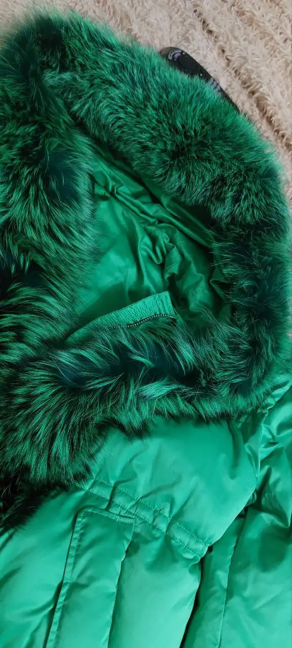 Куртка оверсайз с натуральным пухом и мехом